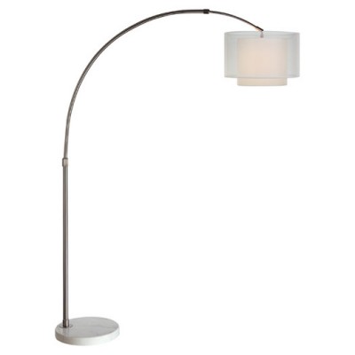 10.5-3 lovely brushed nickel finish beautiful curves Displaying a contemporary style floor lamp